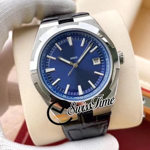 Vendita Nuovo Overseas 4500V 4500V / 110A quadrante blu A2813 orologio automatico da uomo cassa in acciaio cinturino in pelle blu STVC orologi da uomo SwissTime 3 colori