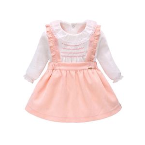 VLinder Etek Moda T Gömlek Etekler Yenidoğan Bebek Kız için - Bebek Giysileri Set LJ201221
