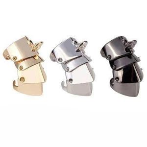 Moda Homens Mulheres Anel de Metal Armadura Armadura Dedo Anel de Dedo Rocha Punk Ai Yazawa Nana Cosplay Prop Anéis Ajustável Jewerly para presente 220209