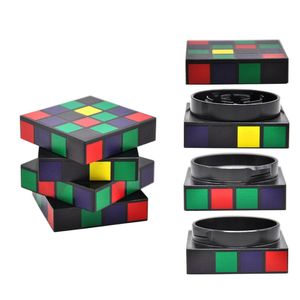 Único estilo Magic Cube Type Moedores de Erva 50mm Acessórios para Fumar 4 Camadas Liga de Alumínio Tabaco Critérico Mão de Erva Gr321