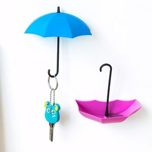 Hooks Rails 3pcs/Set Cute Paraply Wall Mount Key Holder Hook Hanger Organizer Hållbart badrum Kök Hook1