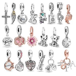 925 Sterling Silver Pendants Sparkling Hearts Beads For Women Charms Fit Original Pandora Bracelet Necklace Luxury Designer Jewelry Gift