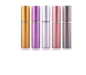 2022 Ny 5ml Mini Spray Perfume Bottle Travel Refillable Tom Kosmetiska behållare Parfymer Atomizer Aluminium Refillerbara flaskor