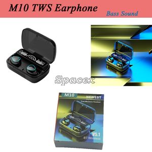 Fabrikspris M10 trådlösa hörlurar TWS Bluetooth Earphones Bass Sound Stereo Sports Touch Control Mini Earbuds Waterproof M10