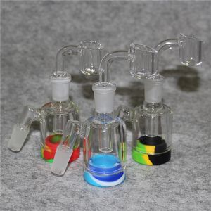 3,2 inç 14mm 18mm Erkek Nargile Gericilik Kül Catcher 45 90 Derece Percolator Bubbler Filtresi Cam Bong Su Bongs için Ashcatcher Adaptörü