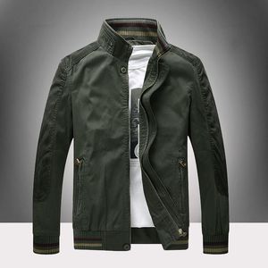 Männer Jacken 2021 Ankunft Männer Casual Lange Ärmel Frühling Herbst Stehkragen Baumwolle Jacke Mantel Plus Größe Geschäftsmann Outfit Tops