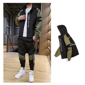 Mens Cargo Jackets Tracksuits Fashion Trend Letter Broderi Street Sports Styles 2pcs Set Designer Spring Autumn Cardigan Casual Passits