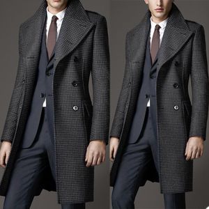 Yakışıklı Erkek WinterTuxedos Kıyafet Yüksek Kalite Custom Made Mens Suits Çentikli Yaka Tek Parça Üç Düğme Örgün Erkek Takım Elbise