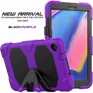 Kids Silicon iPad Case för Samsung Galaxy Tab A 8INCH P200 Defender 3 Layer Protection Lossa Kickstand Tablet PC Cover