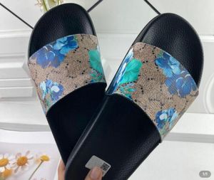 men women designer fashion slippers luxury slides summer flat slipper trendy leather rubber sandal mens beach slide size 35-46