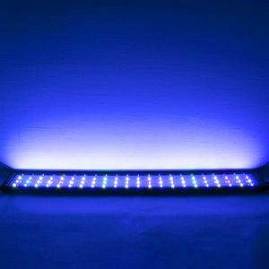 Melhor 18W 66LED Full Spectrum Sea Coral Lamp luz 35,43 polegadas Preto brilho duradouro (adequado para aquário de 35,43-43,3 polegadas)