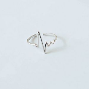 Einfache Stil Welle Form Offenen Ring Frauen Mädchen Welle Finger Ring für Geschenk Party Mode Schmuck Großhandelspreis