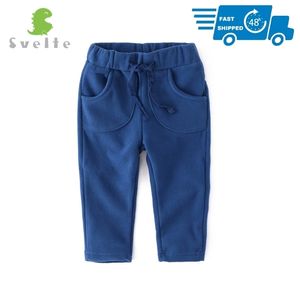 Svelte Çocuk Erkek Kız Rahat Pantolon Pantolon İlkbahar Sonbahar Unisex Polar Polar Pantolon Çocuk Spor Pantolon 1- LJ201019