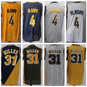 Utgåva tjänade City Victor Oladipo Jersey Men basket Reggie Miller Uniform Ed Home Away Navy Blue Black White Grey Grey