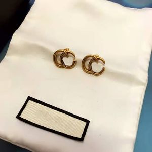 Brand Designer Classic Style Letter Stud earrings aretes Ladies Fashion Simple Jewelry
