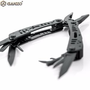 Ganzo G103 3029pb folding black Multi Pliers Pocket EDC Camping Tool w/ Nylon pouch folding multifunctional knife plier tool Y200321