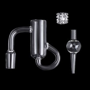 Smoking New Diamond Knot Loop Quartz Banger With Bubbler Carb Cap  Insert 10mm 14mm 18mm Recycler Banger Nails For Glass Bongs