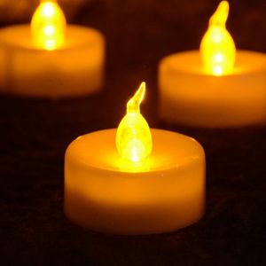 Levou a luz de chá flameless luz de controle remoto velas para decoração de casamento de férias Y200109