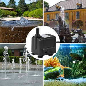 450L/H 6W Submersible Aquarium Water Pump för Fish Air Tank Oxygen Oxygenator Fountain Pond Gardens Hydroponic Pumps