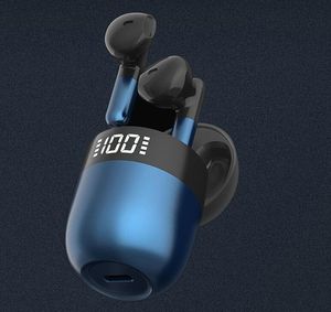 J28 TWS True Wireless Bluetooth Headset Hörlurar Buller som avbryter Stereo Sport vattentäta djupa basörlurar med mic för Xiaomi Huawei