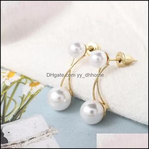 Stud Earrings Jewelry Pearl For Women Simple Small Earring Fashion Ear Wedding Gift Mujer Boucle Doreille Drop Delivery 2021 9Sewt