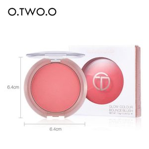 O.two.o Bouncy Blush Matte Makeup Lätt Face Blusher Natural Rouge Cheek Blusher Peach Contouring för ansikte kosmetika 120pcs / lot dhl