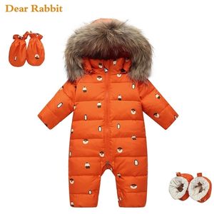 -30 degree Russia winter children clothing down jacket for baby Girl clothes Kids Jumpsuit boy outerwear coats thicken snowsuits LJ201017