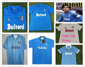 Maradona Retro classic 1986 1987 1988 1989 1991 1992 1993 Футбольная майка Napoli 87/88/89 91/93 MARADONA футбол Спортивная рубашкаS-2XL