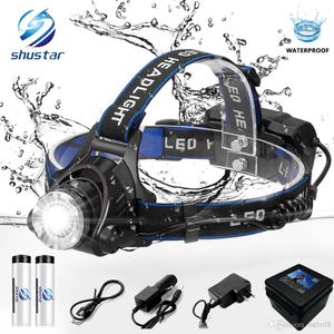 Faro LED para pesca, 6000 lúmenes, T6/L2, 3 modos, lámpara con zoom, resistente al agua, linterna para cabeza, linterna para cabeza, uso 18650