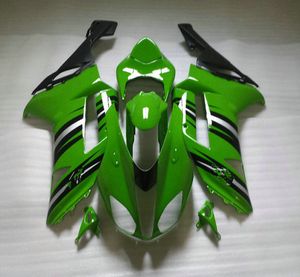 Motosiklet Kawasaki Ninja ZX6R için Couring Vücut Kiti 636 07 08 ZX 6R 2007 2008 ABS Yeşil Siyah Perileri Bodywork + Hediyeler KB35