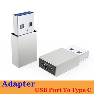 Adaptadores de telefone celular Adaptador USB Male a Tipo C Adaptador de conversor USB 3.1 Tipo C Para smartphones