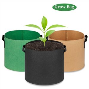 Grow Bag påsar för växter plantering grossist, icke-vävda tygkrukor Växtpåse Root Container Blomma / Grönsaksväxter