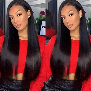 13X1 Lace Front Human Hair Wigs Kinky Straight 4x4 Lace Closure Wig Transparent 13X1 Lace Frontal Full Glueless Hair Wig