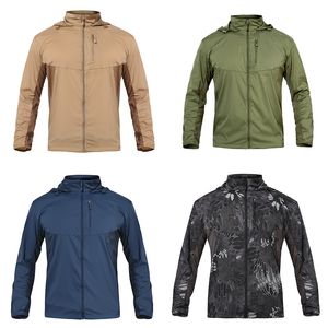 Outdoor Shirt Ultra Thin Windbreaker Jacket Hunting Shooting Mountaineering Clothes Hiking Windproof Clothing Camouflage Lightweight NO05-128