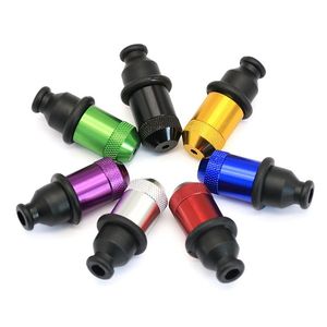 Portable Adult Mini Snuff Bottle Multicolor Round Head Turnover Rubber Nipple Men Metal Pipes Smoking Set Parts New Arrival 1 9cc J2