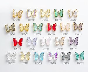 Tamax NAR004 22 styles 3D Colorful Butterfly Charm Ornaments Nail Art Rhinestones Decoration Pixie DIY Nails Crystal Accessories