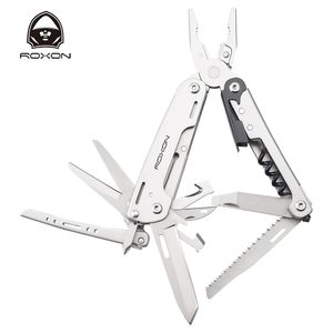 ROXON S801S 16-in-1 Multitool Pliers-Pocket knife, scissors, wire cutter, screwdriver, Bits Group, EDC tool, Survival, Camping, Y200321