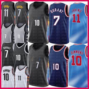 Męska Kevin Durant 72 Biggie Kyrie Irving Ben Simmons Koszykówka Jersey Męskie Koszulki 2022 Nowe 11 7 10 koszulki