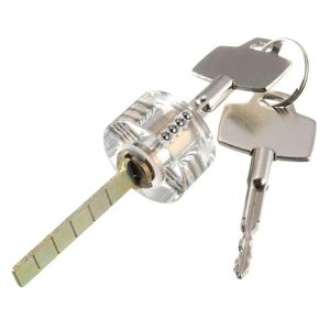 Pick Visable Padlock Transparent Cross Lock para treinamento de prática de serralheiro Ferramentas de seleção de fechaduras