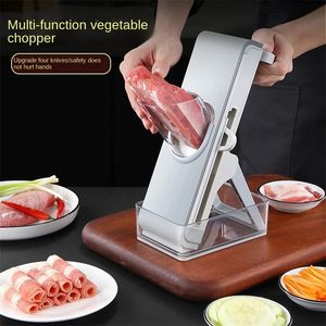 Affettatrice per carne per uso domestico Grattugia manuale regolabile Taglia carne Taglia verdure Affettatrici Gadget da cucina