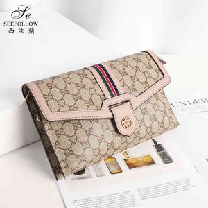 Bolsa feminina nova bolsa estampada de grande capacidade versátil simples Mini sling ombro diagonal pequena bolsa bolsa