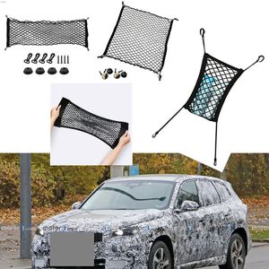 Per BMW iX1 Modello Auto Auto Nero Baule posteriore Cargo Bagaglio Organizzatore Stoccaggio Rete per sedili verticale semplice in nylon