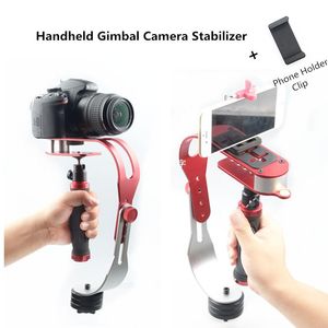 Lega di alluminio Mini Stabilizzatore per fotocamera digitale portatile Video Steadicam Mobile DSLR 5DII Motion DV Steadycam + Morsetto per smartphone