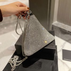 Parlayan Rhinestone çanta çanta tasarımcısı tasarımcı çantalar bayan cüzdan yüksek kaliteli düz çanta elmas çapraz çantası göğüs paketi yumuşak kadın kotları çanta markası büyük kapakitot