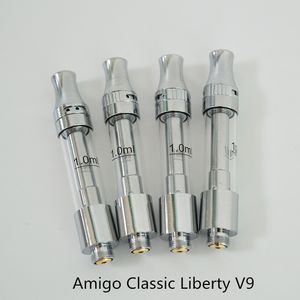 Amigo Klasik Özgürlük V9 Atomizer ml ml Boş Vape Kalemler Seramik Arabalar Tek Kullanımlık Cam Tankı Kalitesi Kartuşları Fabrika Doğrudan Sözler Vaatler