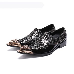 أزياء الرجال الغربية الأحذية المعدنية أشار تو أسود / أحمر الرجال الأعمال اللباس أحذية رسمي أكسفورد الأحذية zapatos hombre، US11