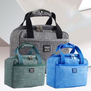 DIHOPE Portable Lunch Bag New Thermal Insulated Box Tote Cooler Handbag Bento Pouch Dinner Container School Food Storage C0125