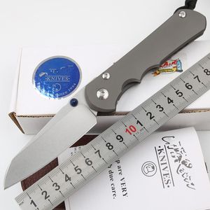 Chris Reeve Sebenza 21 25 Titanium Folding Knife Tanto D2 S35VN blade Outdoor Camping EDC survival hunting knife tool