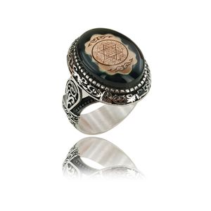 Solomon King Star David of Je Silver Ring for Men Y1128