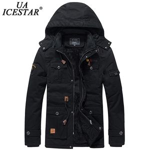 Uaicestar jaqueta de inverno homens engrossar lesado lava algodão militar parkas casaco de alta qualidade casual moda homens jaqueta l-5xl 201217